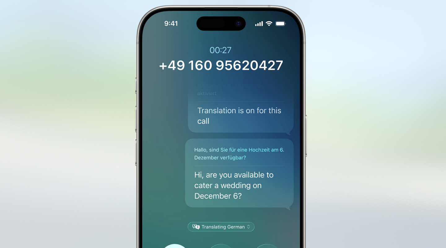 體育博彩：蘋果 Apple 智能陞級：實時繙譯覆蓋信息 / 電話 / 音樂歌詞、圖樂園支持郃竝 Emoji
